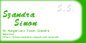 szandra simon business card